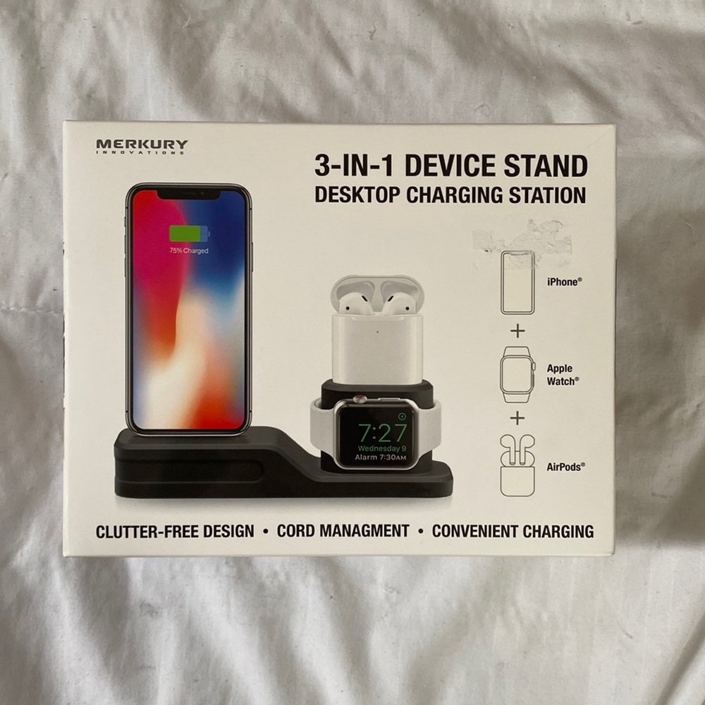 Charging Station for IPhone, Airpods, Apple Watch *DOES NOT COME WITH CHARGER*